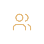 User icon on a black circular background.